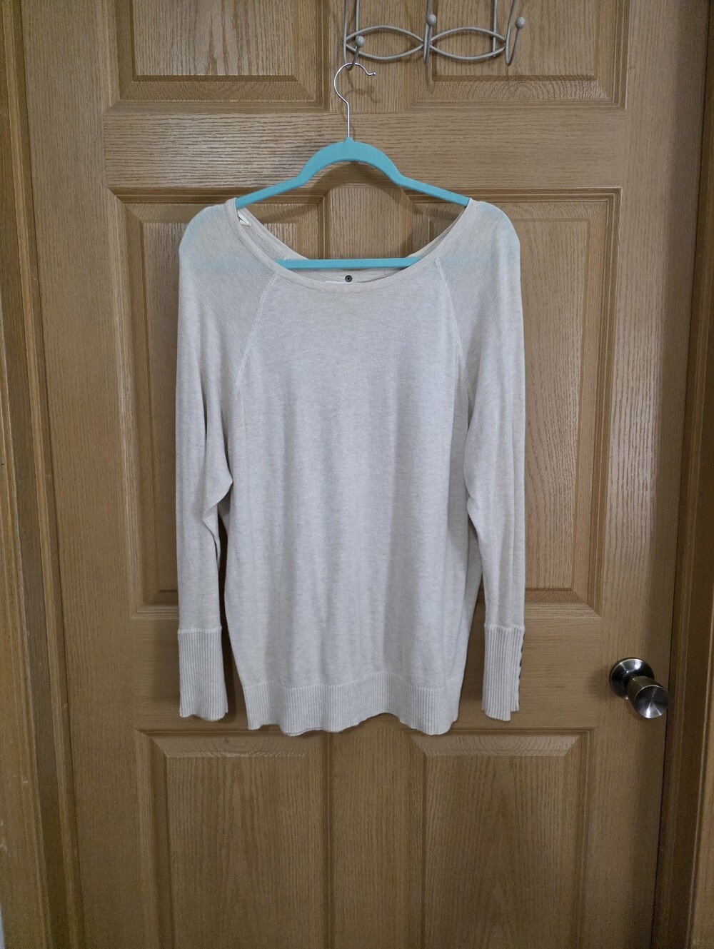 Wearing Your Heart On Your Sleeve Button-Back Lightweight Boatneck Sweater